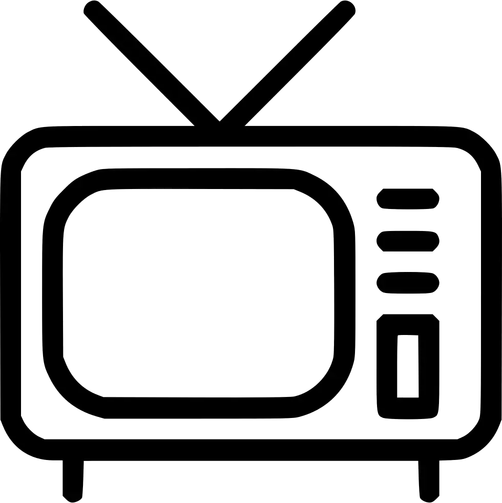 Vintage Television Icon in Minimalistic Style