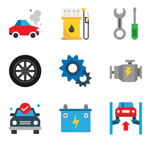 Automobile Maintenance and Repair Icons