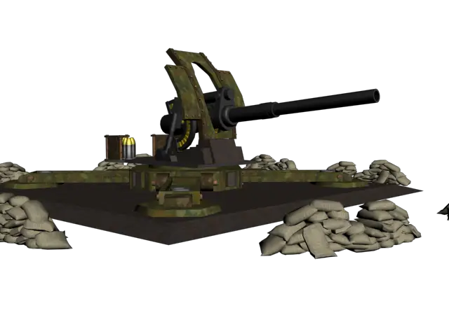 Anti-Aircraft Gun Illustration