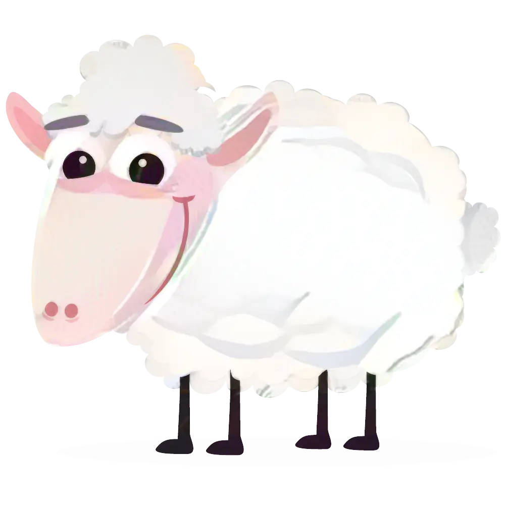 Cute Cartoon Sheep Illustration