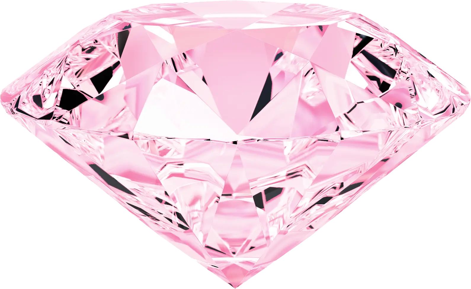 Pink Diamond Illustration as a Luxury Gemstone
