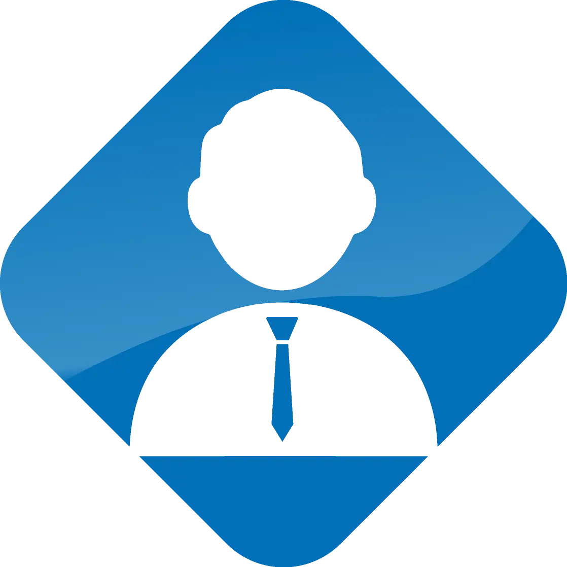 Corporate Business Icon with Tie in Blue Design