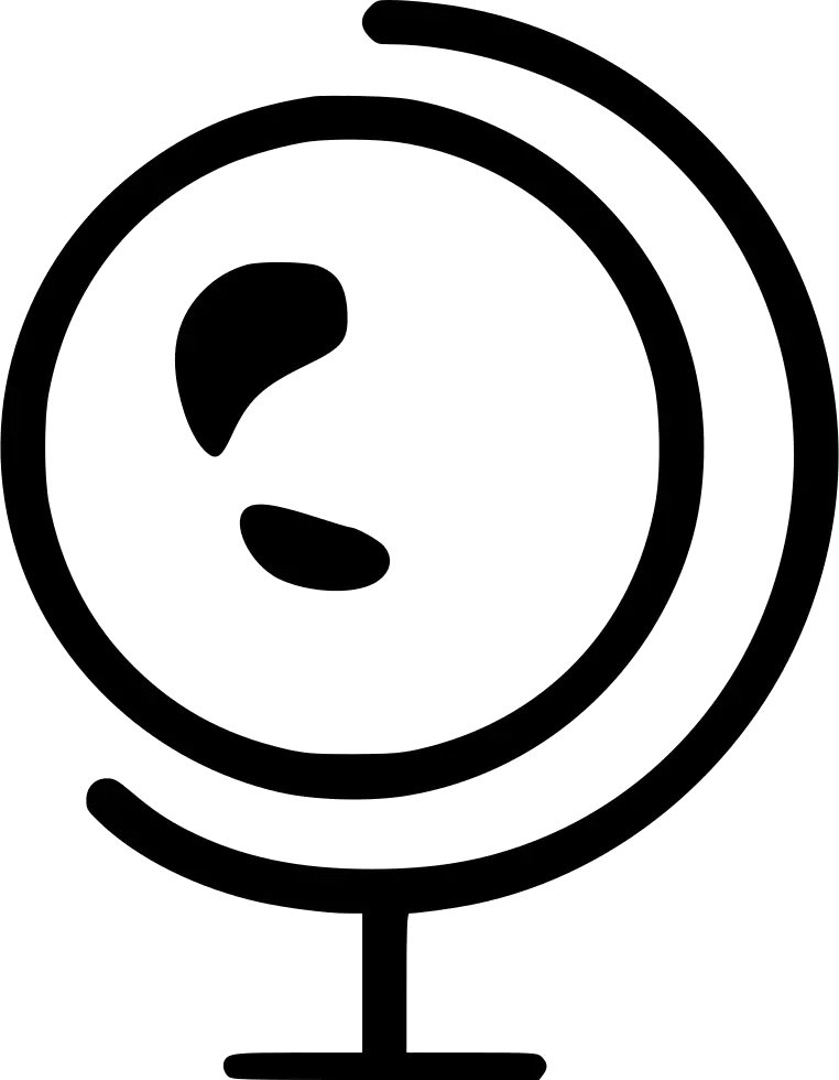 Minimalist Black Globe Icon