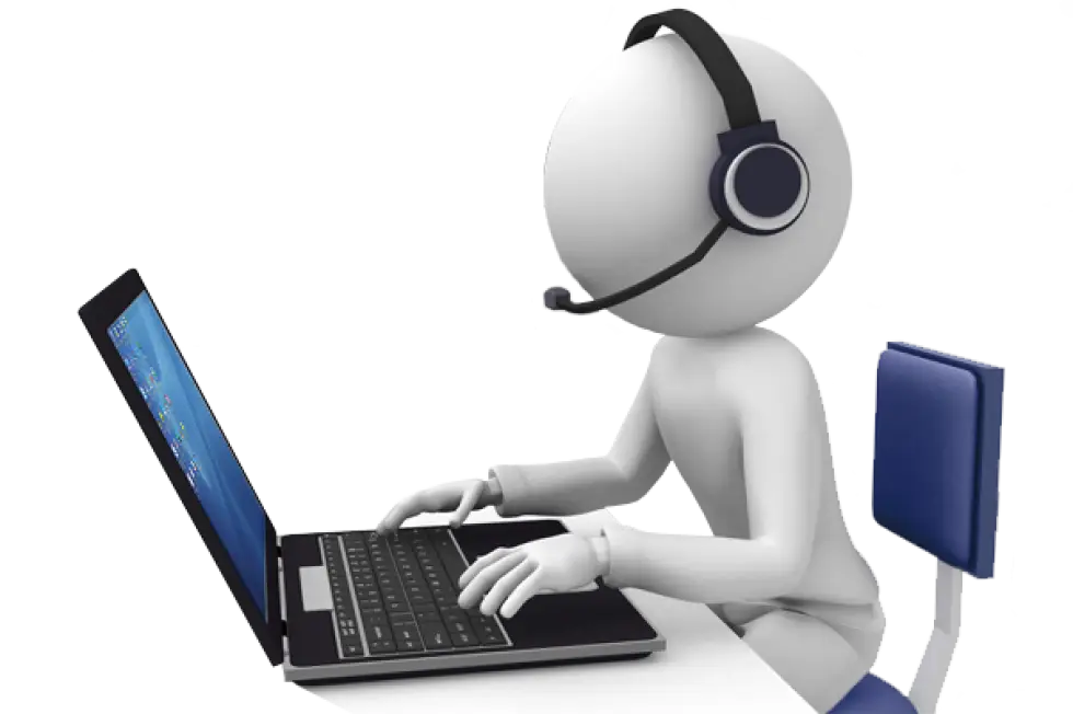 Call Center Agent Icon with Headset