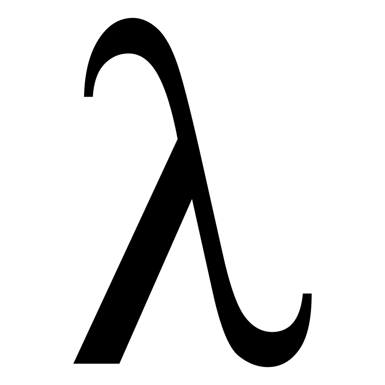 Black Lambda Symbol Illustration