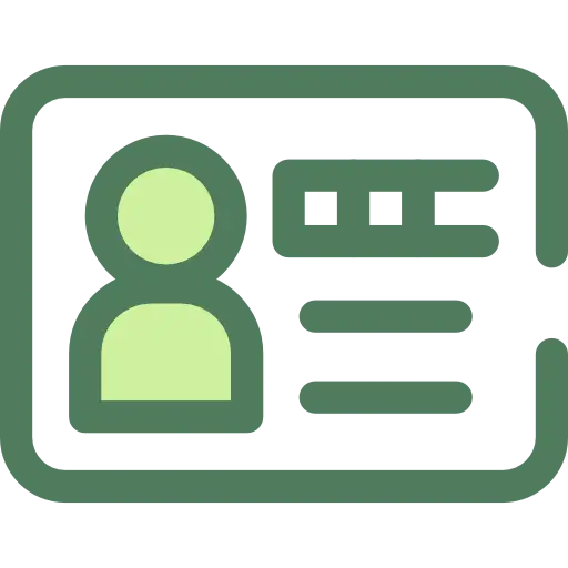 Green ID Card Icon