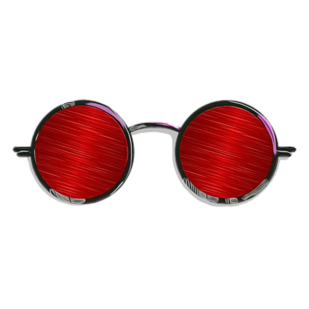 Stylish Red Round Glasses