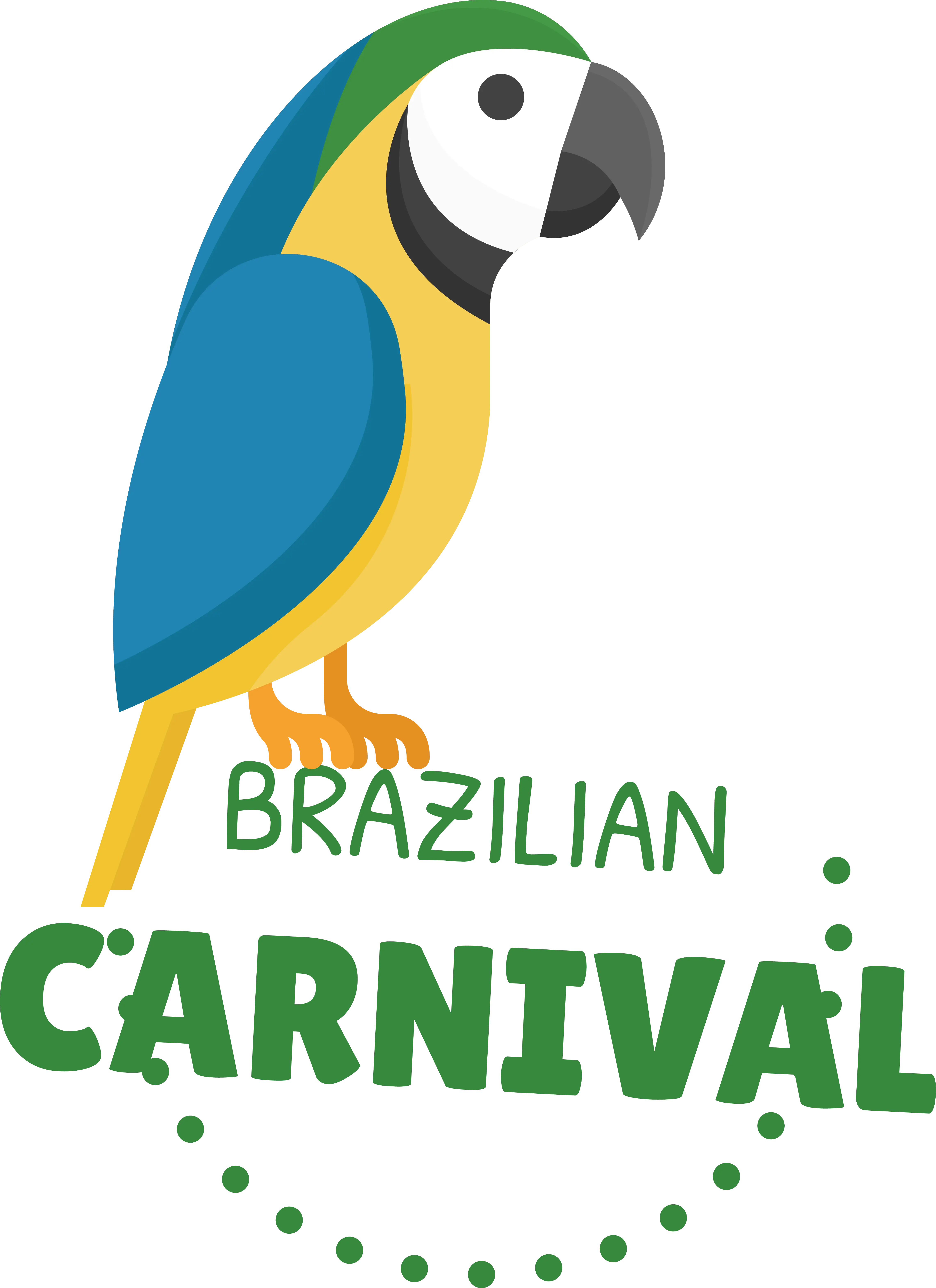 Brazilian Carnival Parrot Illustration
