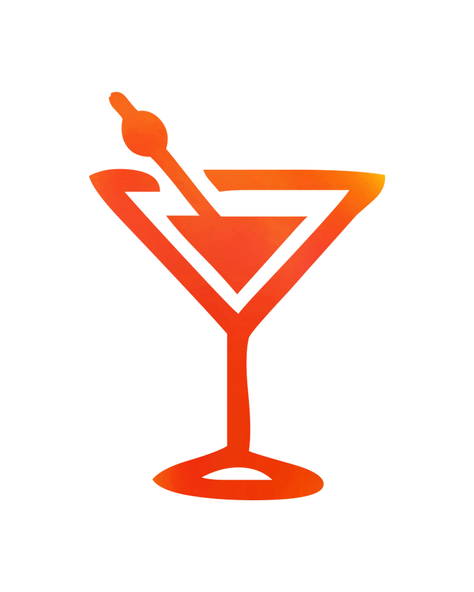Orange Gradient Cocktail Glass Icon