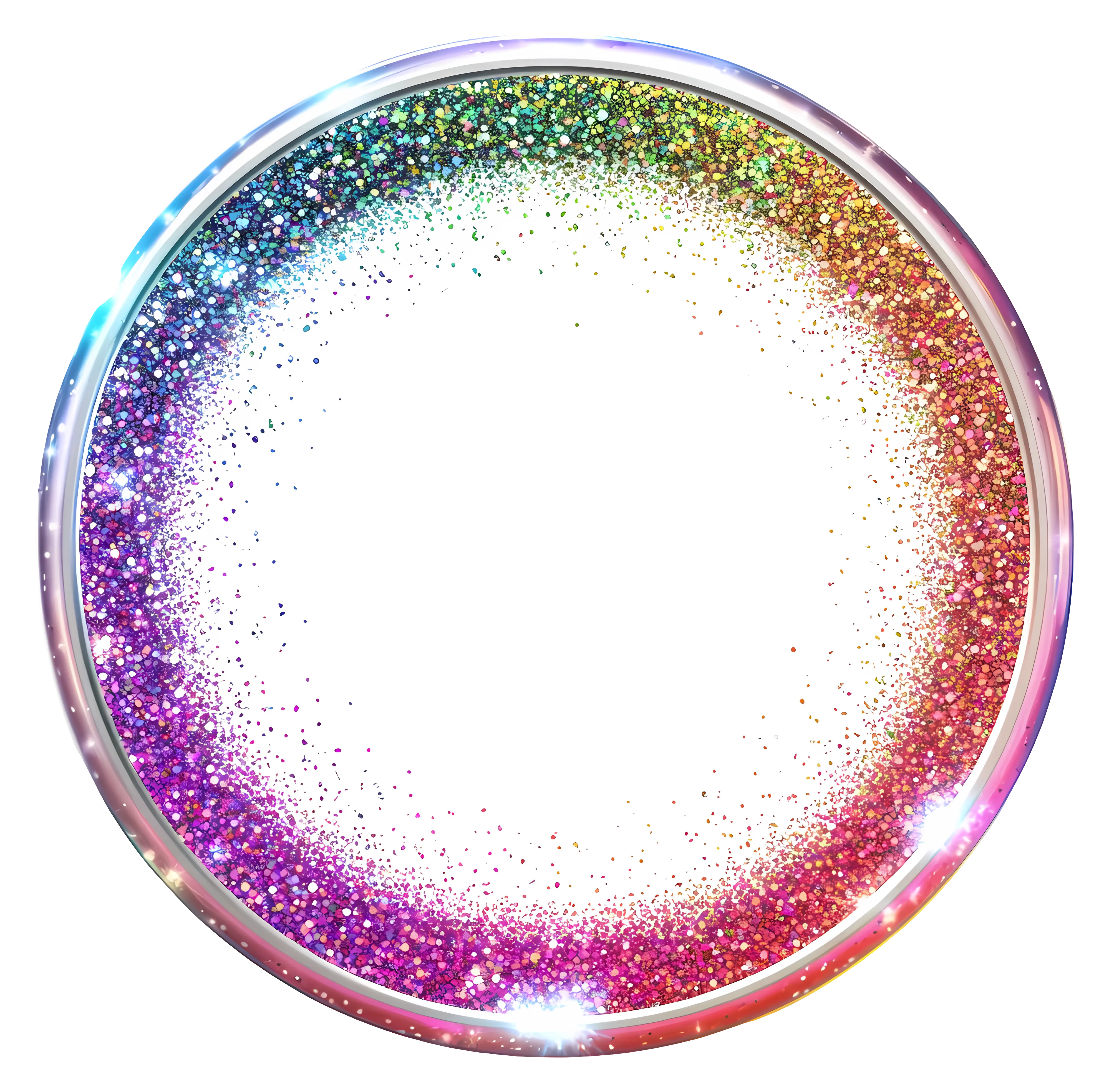 Circular Glittering Gradient Design
