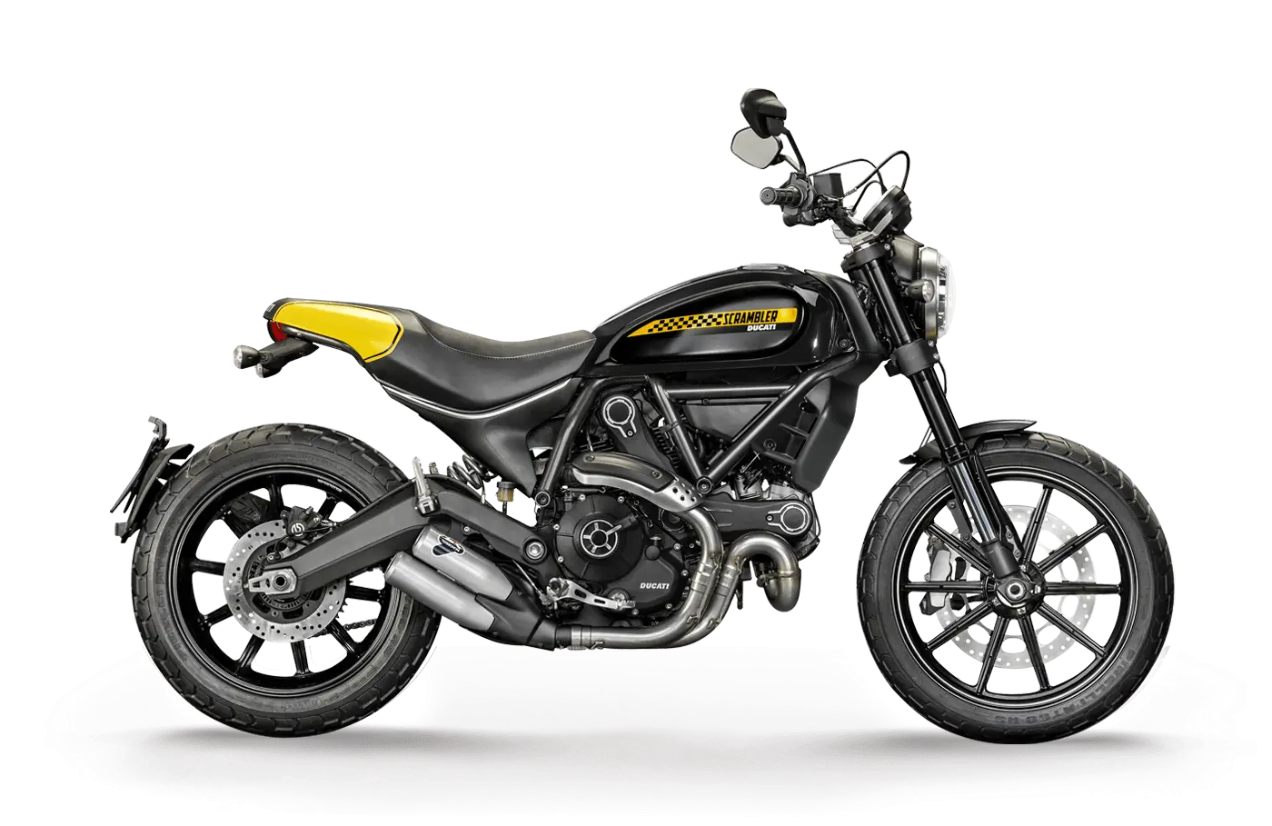 Modern Black and Yellow Motorcycle