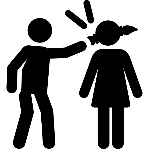 Black and White Violence Symbol Icon