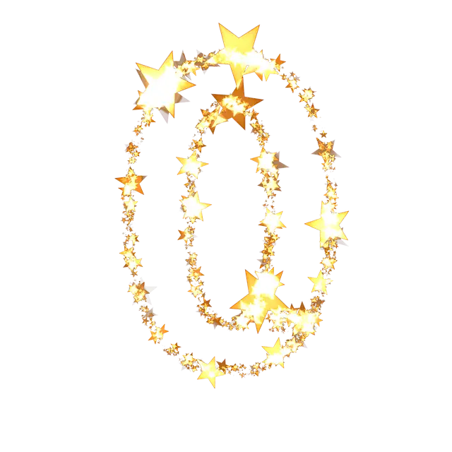 Golden Stars in Circular Pattern