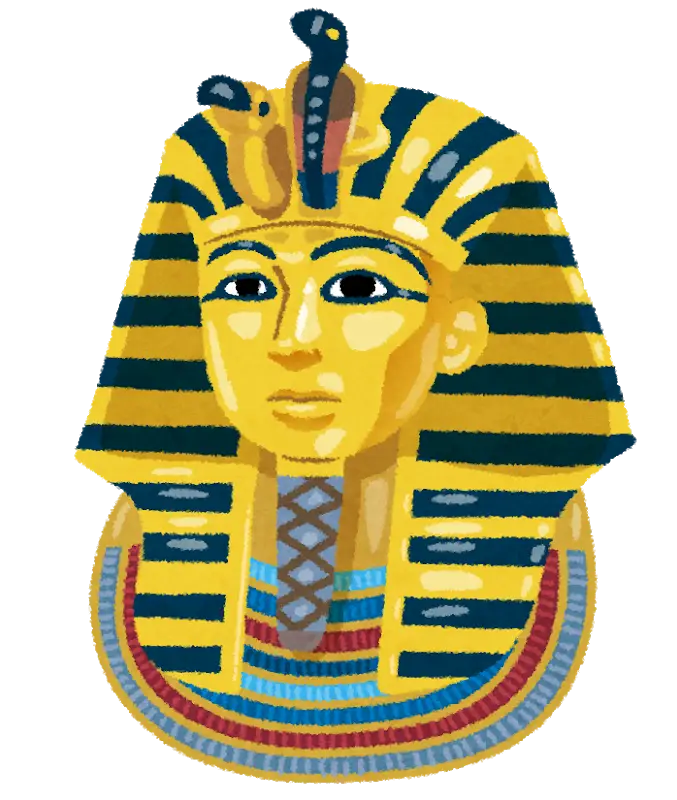 Ancient Egyptian Pharaoh Mask Illustration