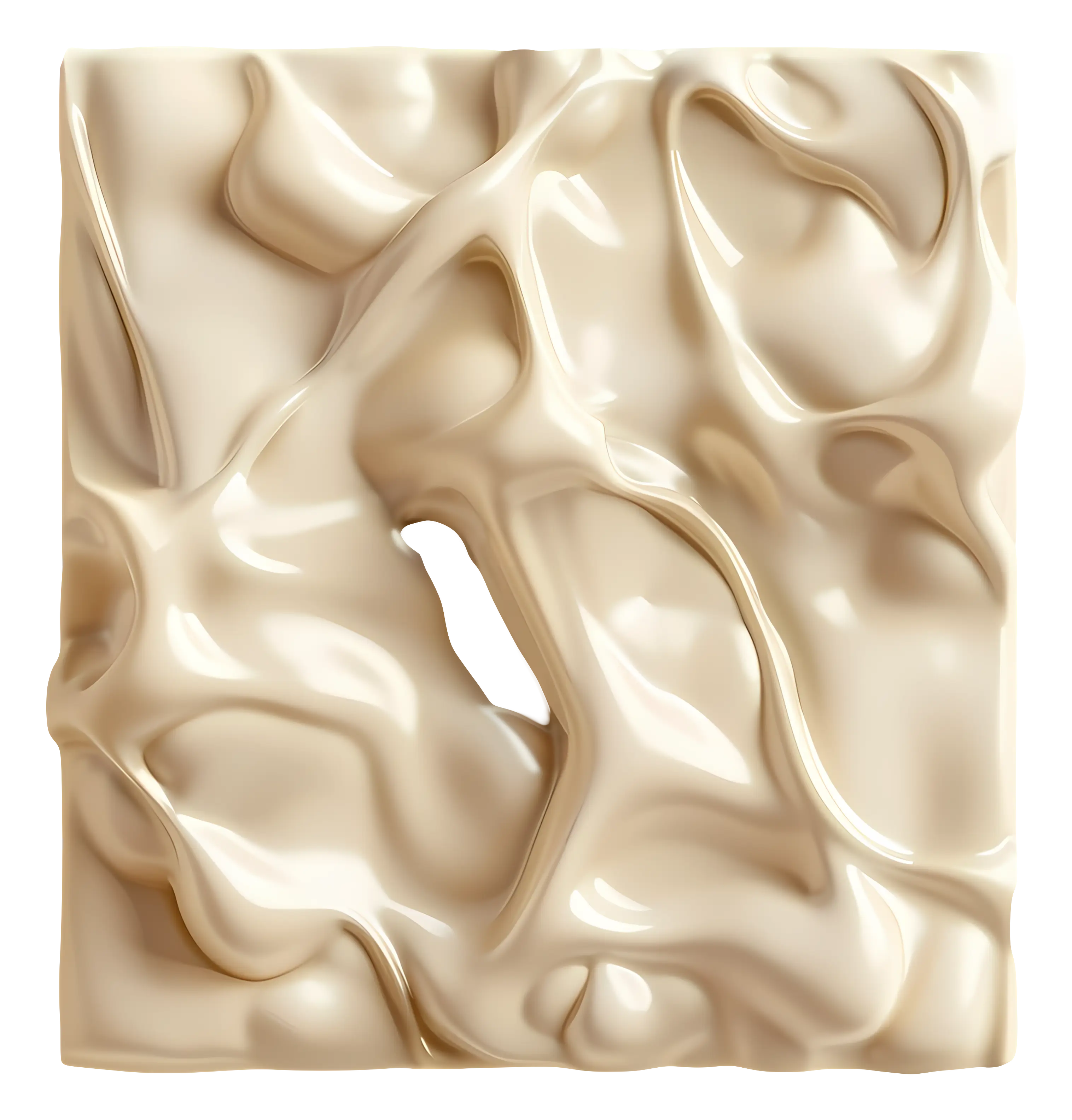 Beige Abstract Art Piece