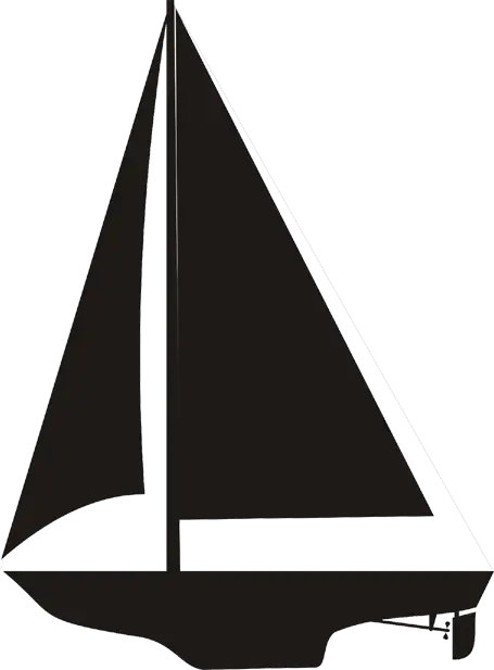 Black Yacht Silhouette Logo