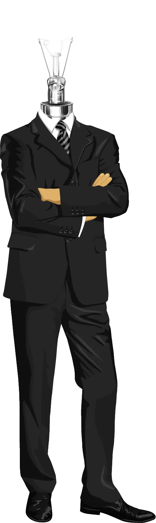 Businessman with Lightbulb Head