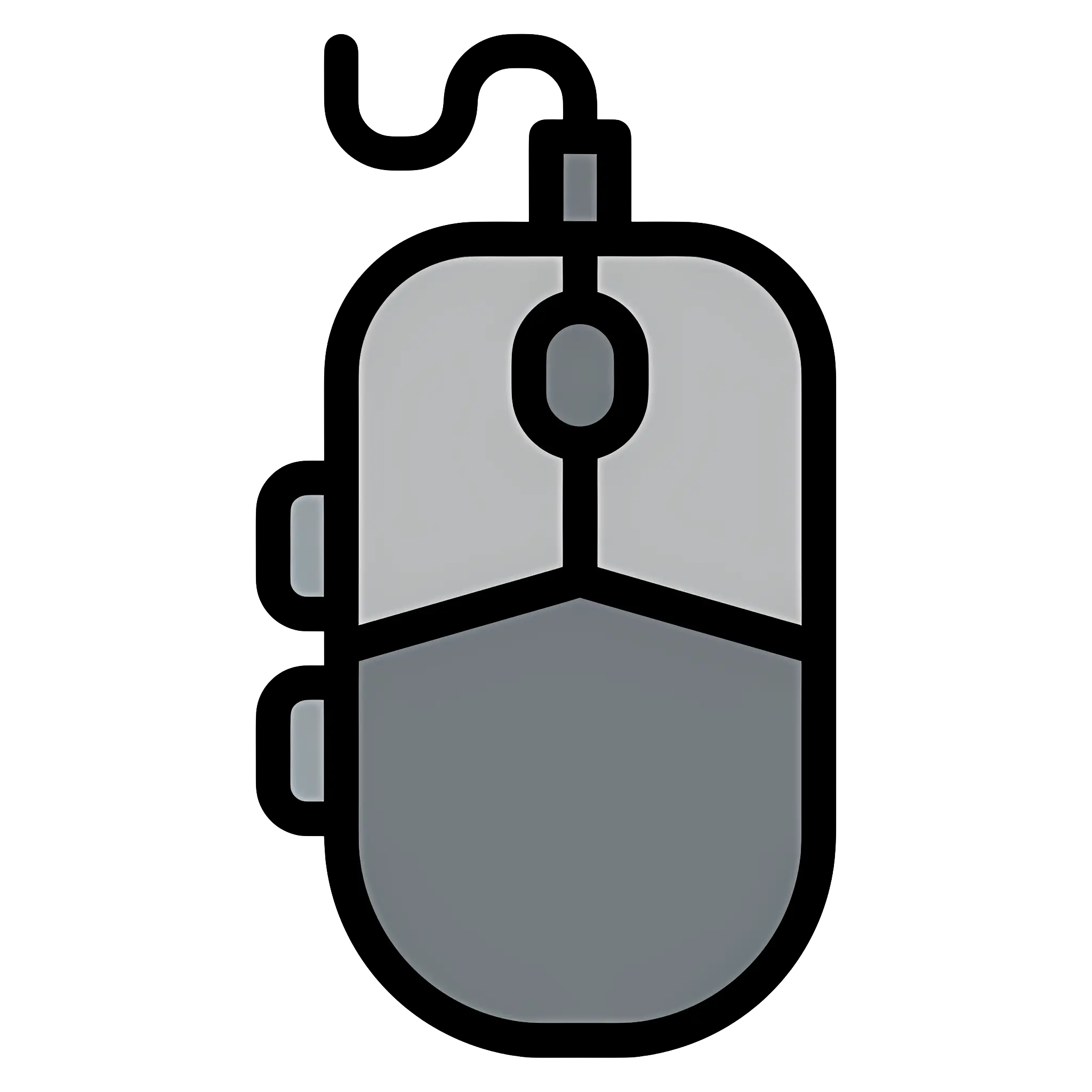Stylized Computer Mouse in Flat Design