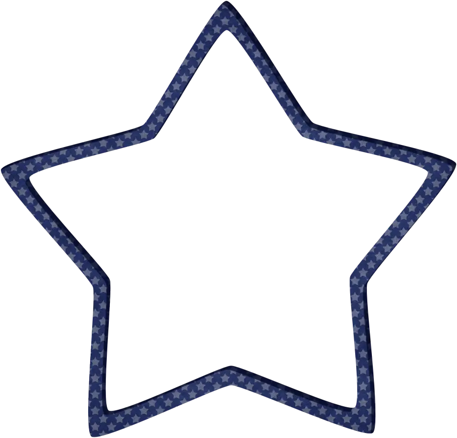 Decorative Blue Star Outline Design