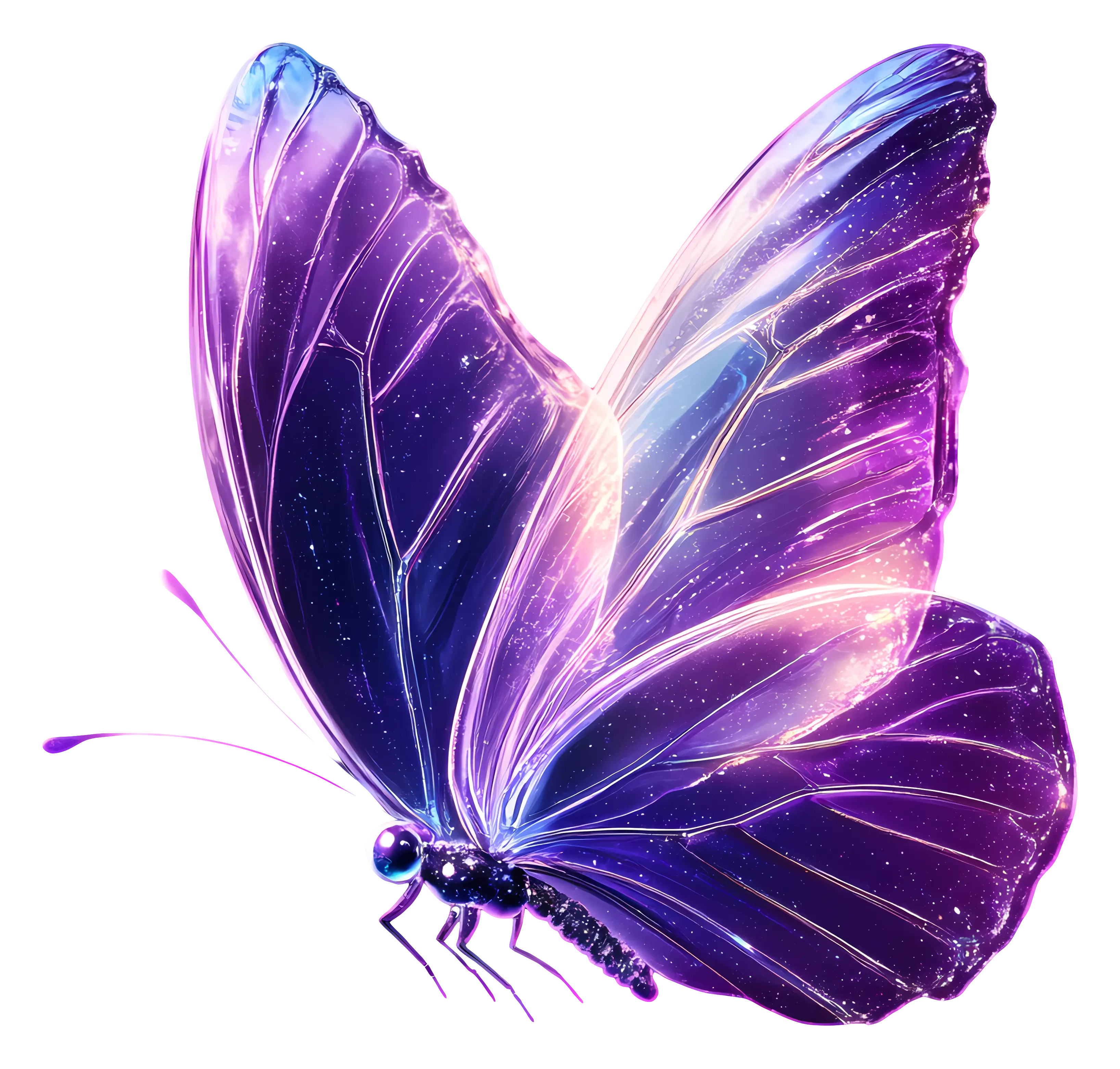 Glowing Purple Butterfly