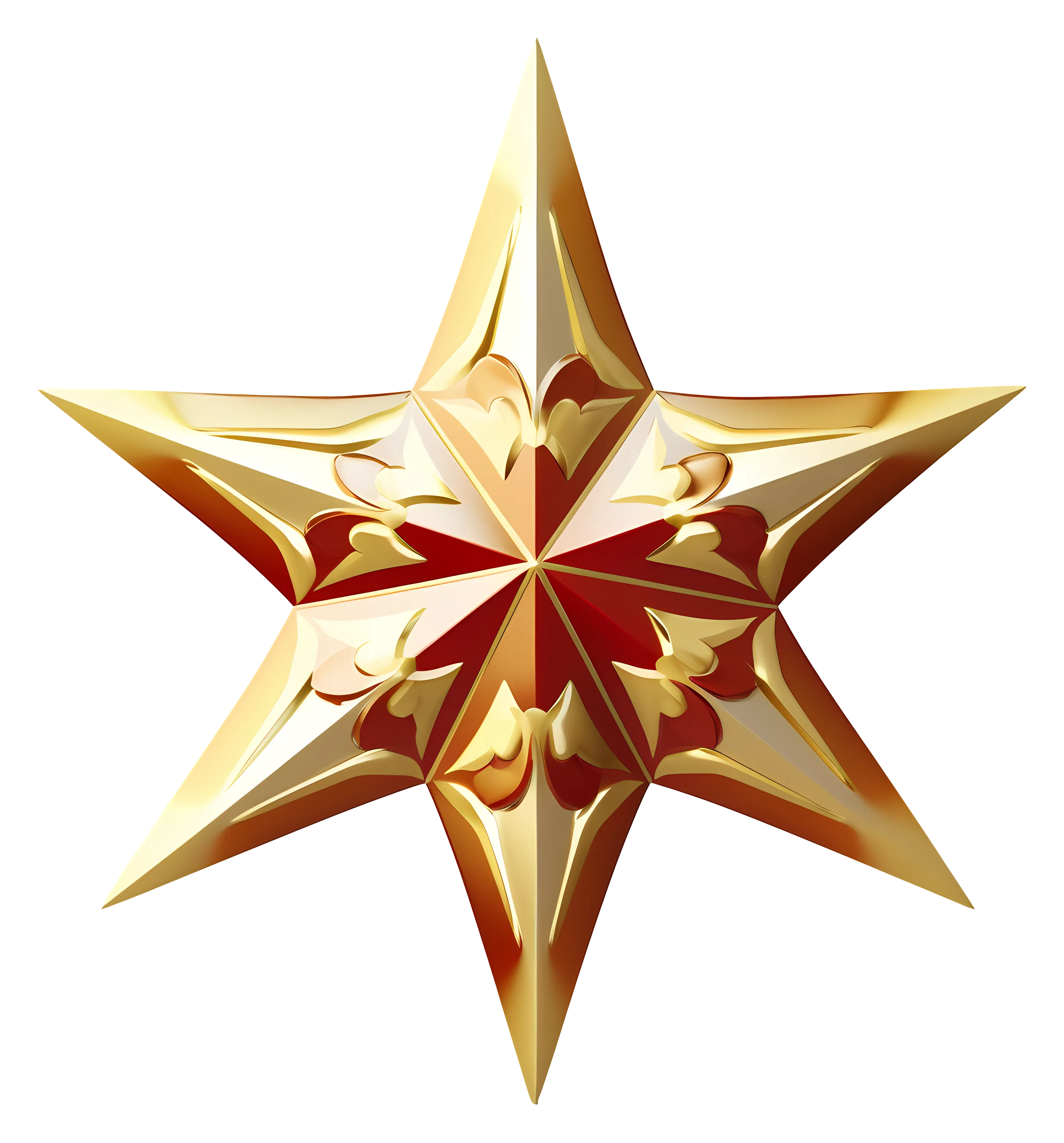 Golden Decorative Star Illustration