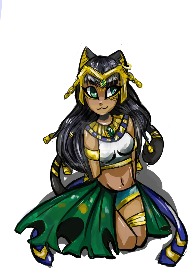 Egyptian Cat Girl Character