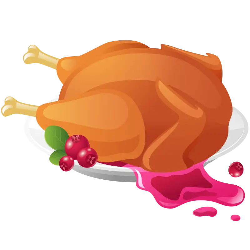 Roasted Turkey with Cranberry Sauce