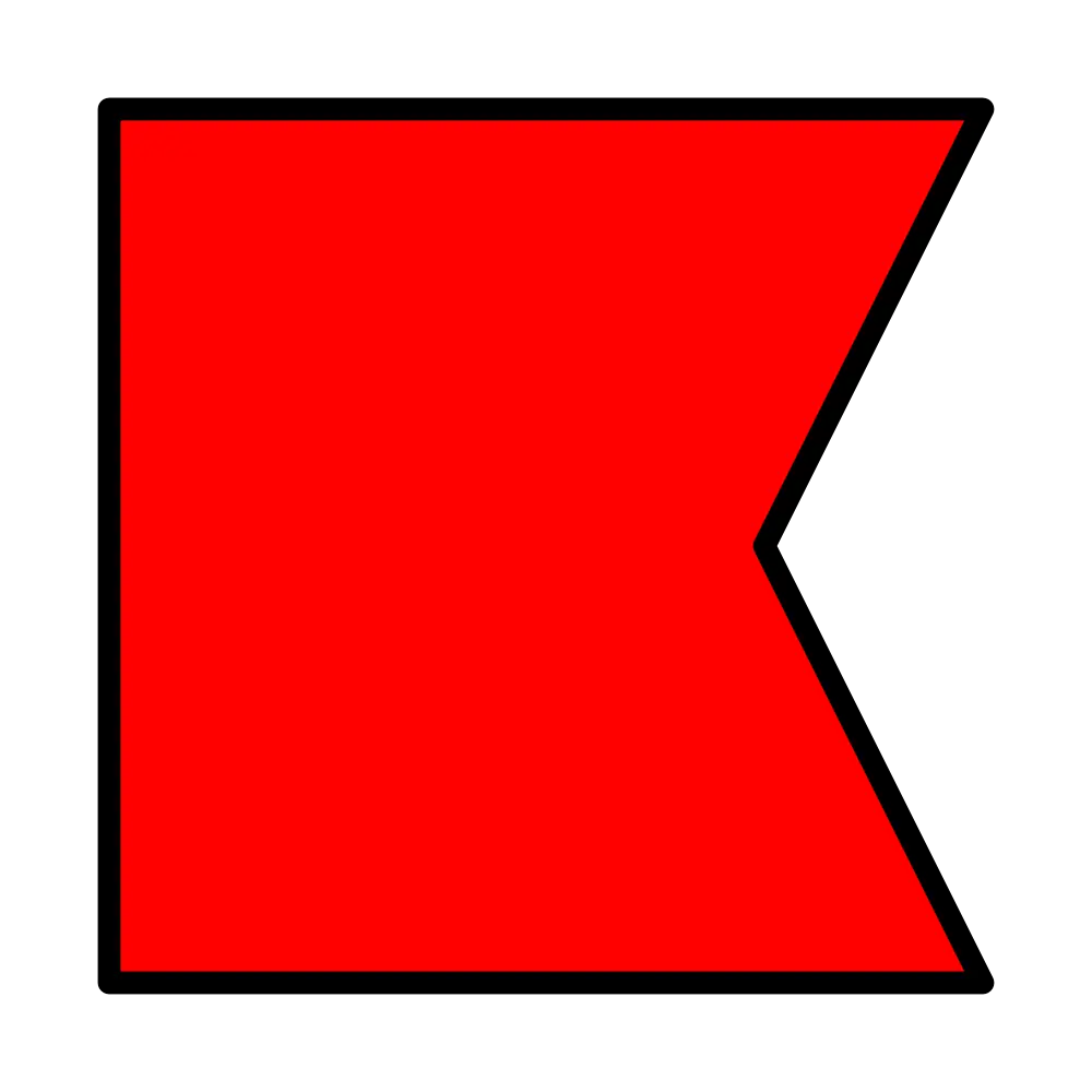 Red Flag Icon for Warning and Attention
