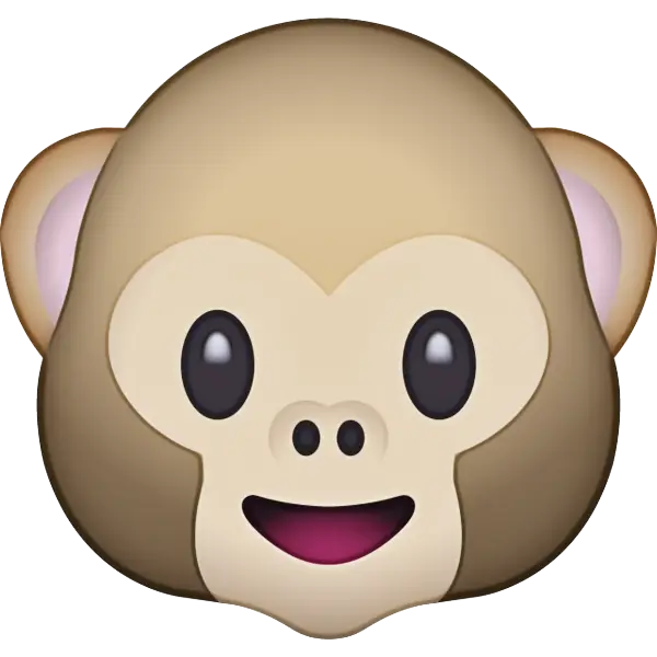 Monkey Emoji Face with a Smile