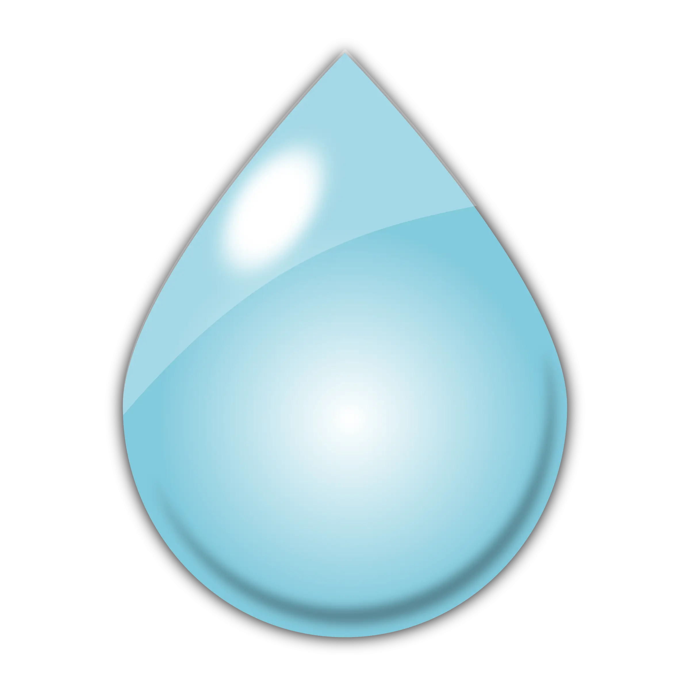 Blue Water Droplet Symbol