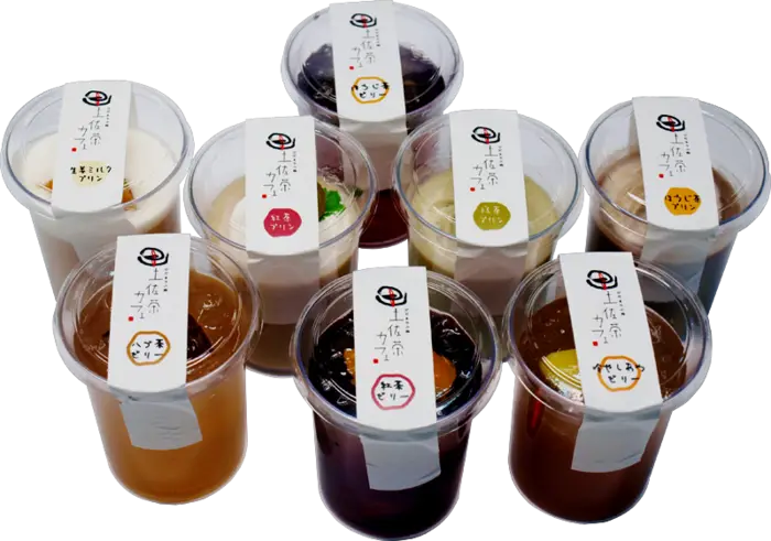 Variety of Dessert Cups with Labels