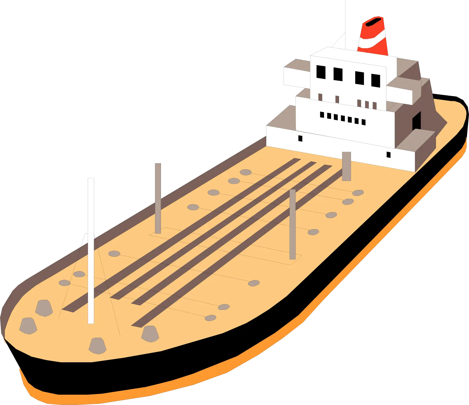 Cargo Ship Illustration
