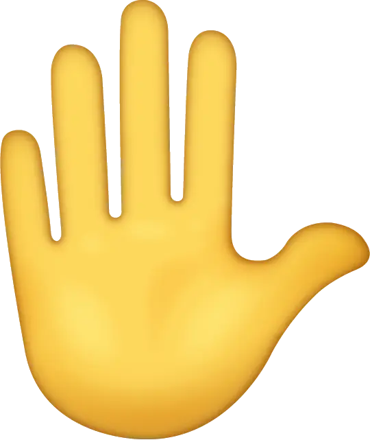 Yellow Hand Emoji Symbol