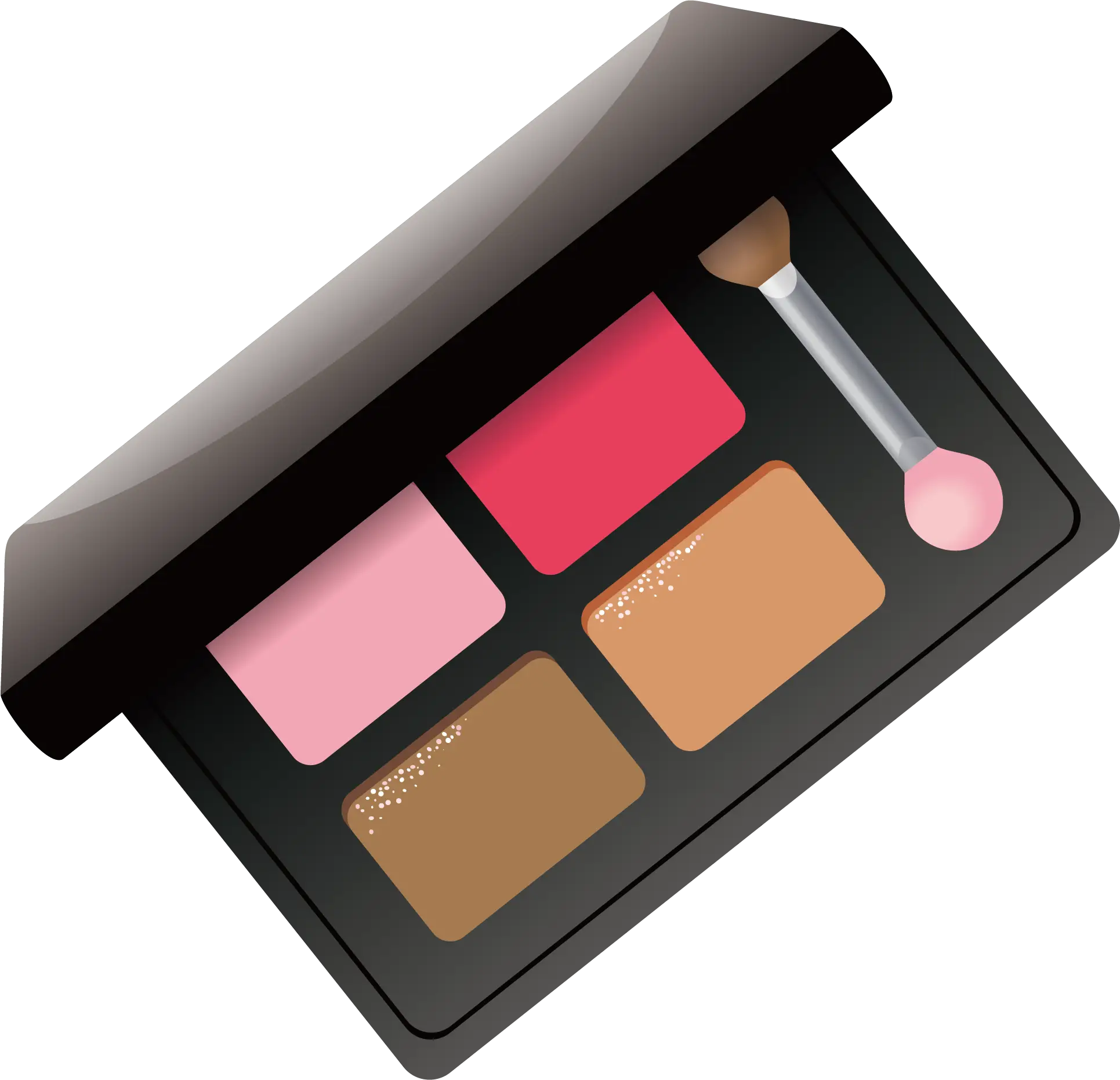 Colorful Makeup Palette with Brush