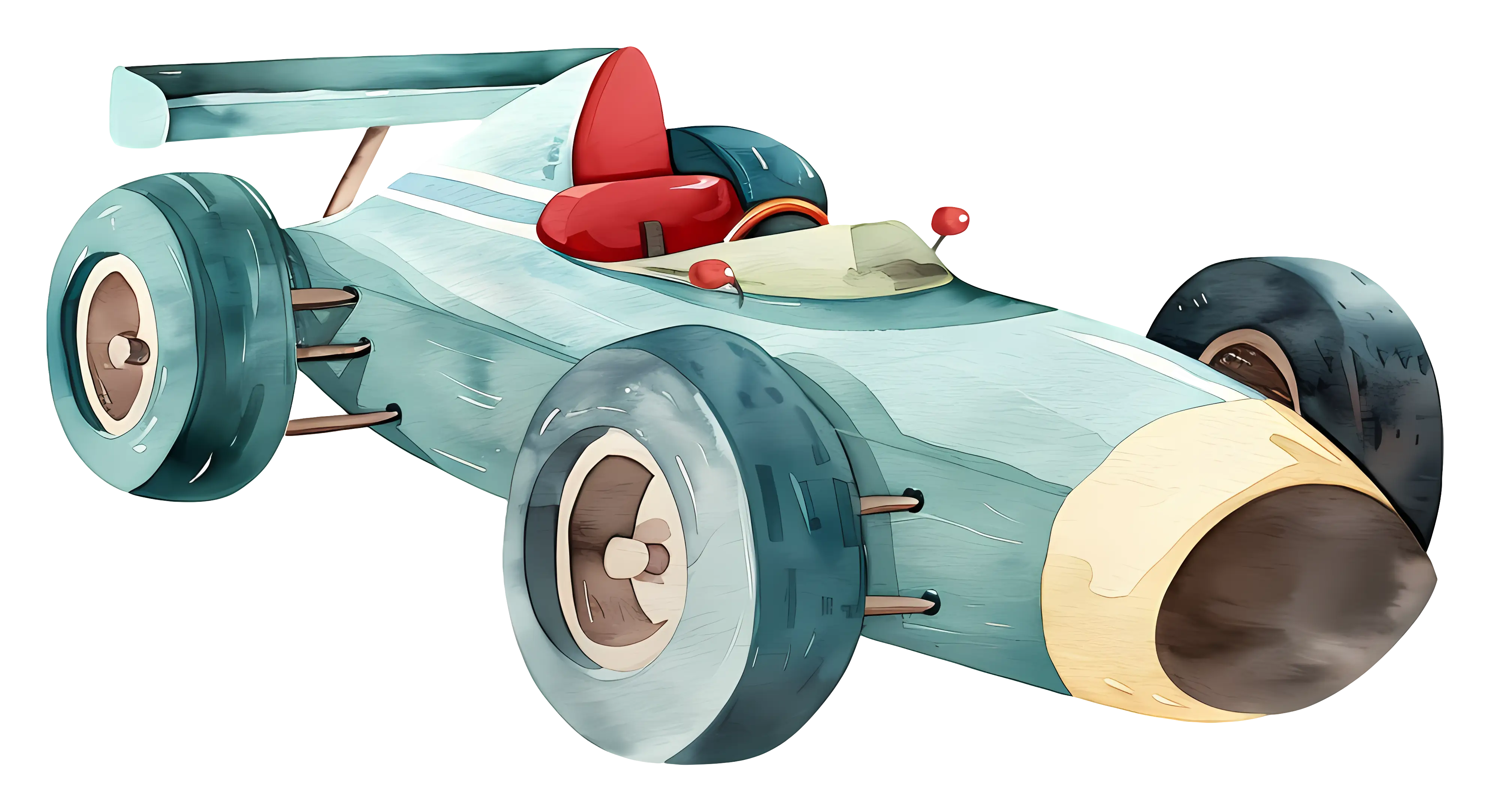 Vintage Race Car Illustration