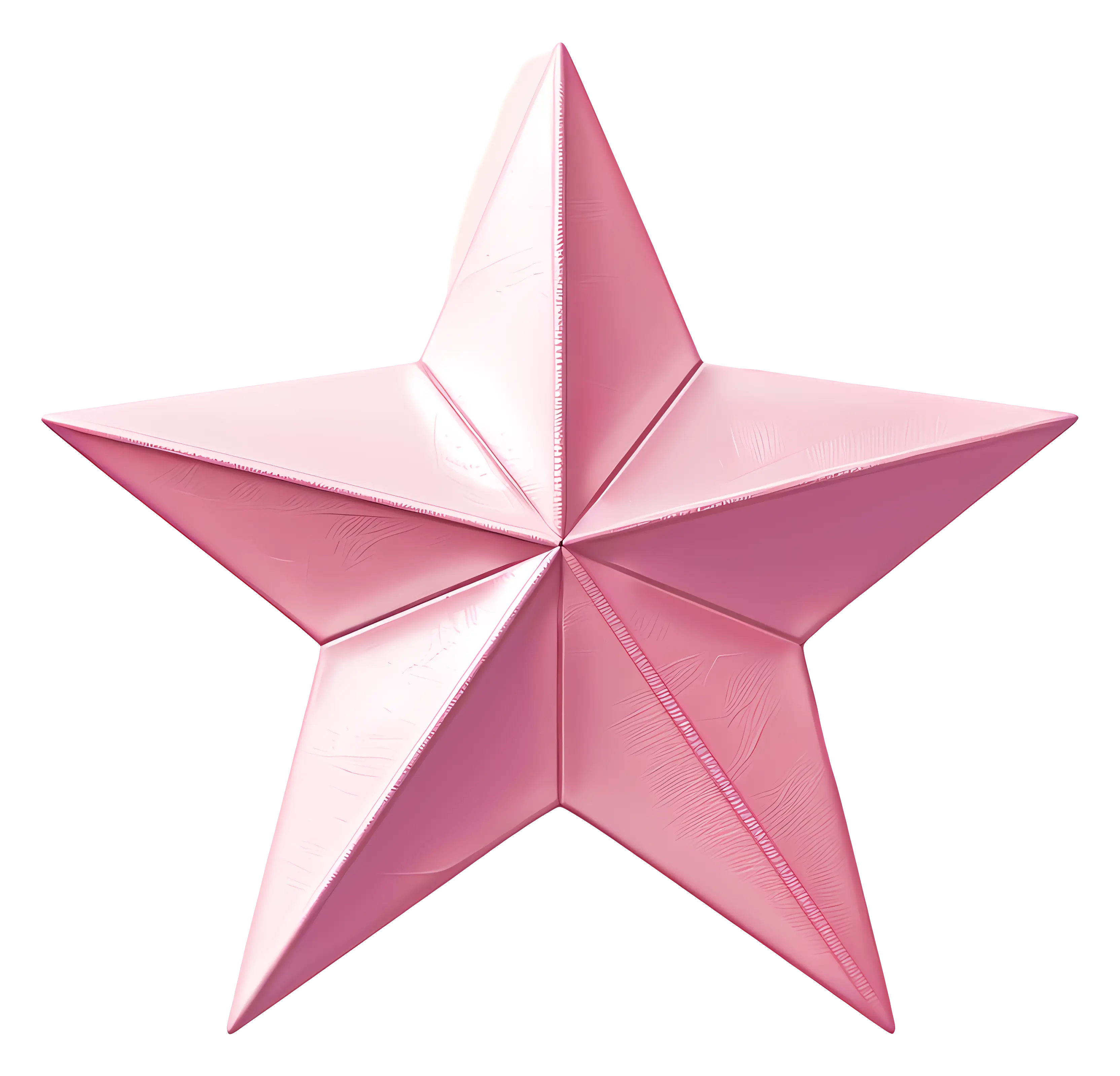 Pink Geometric Folded Star Decoration