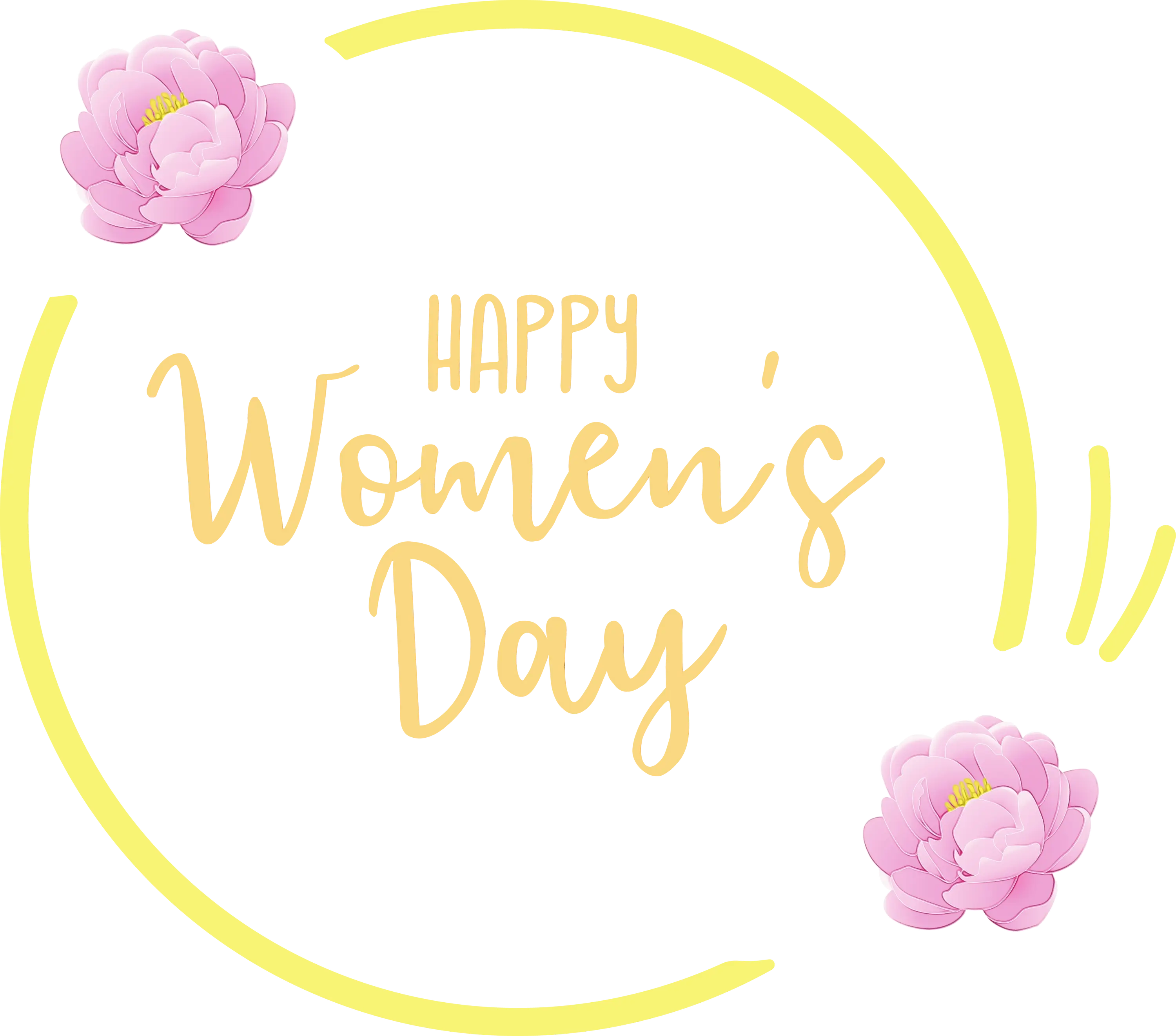 Beautiful Women&#039;s Day Circle Greeting