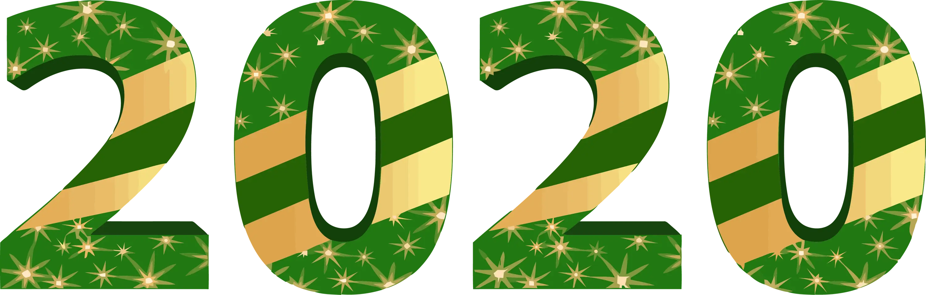 2020 New Year Green and Gold