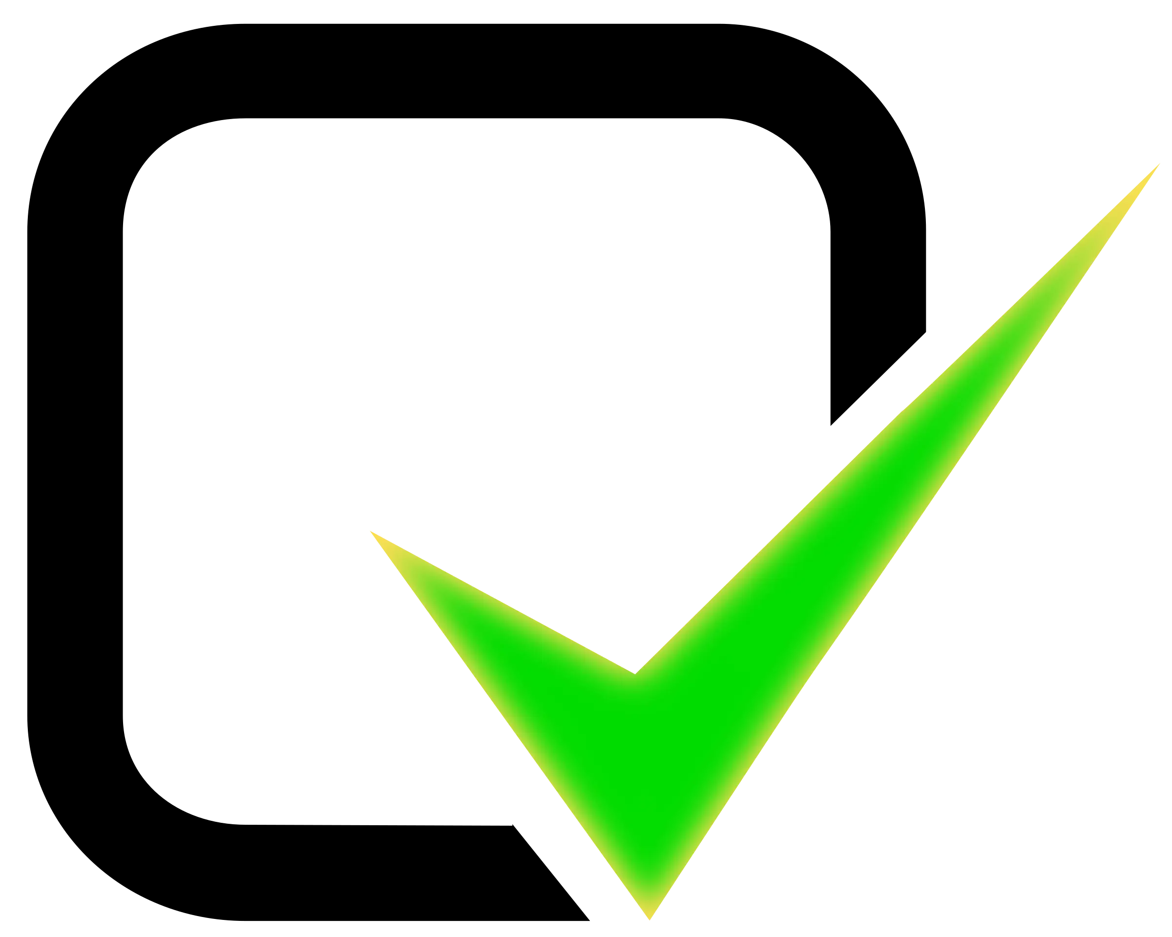 Green Check Mark inside Black Box