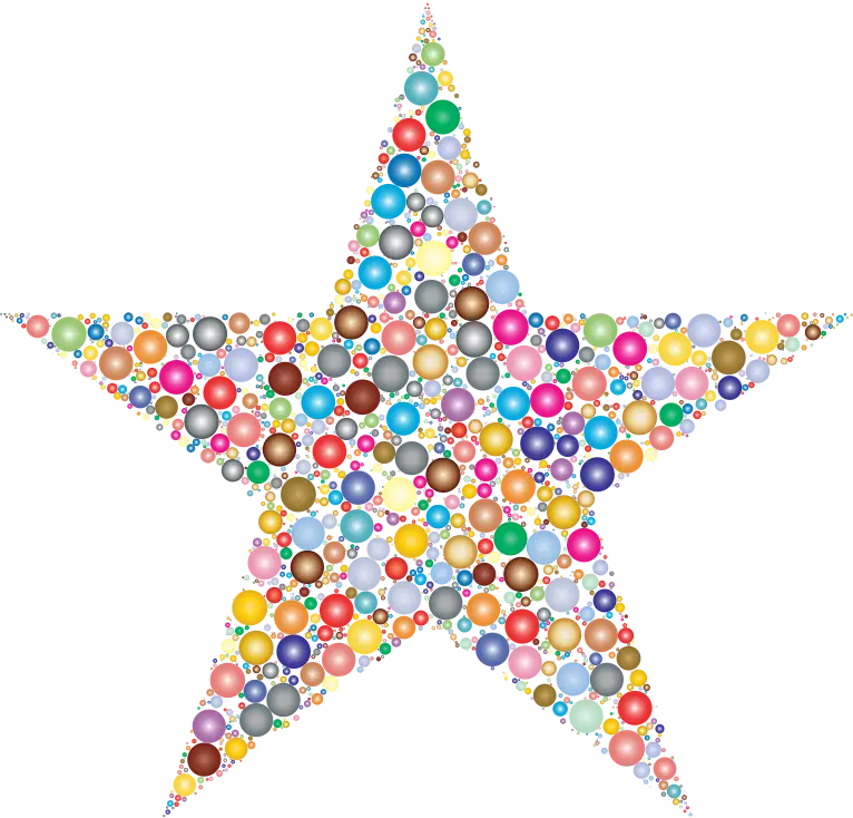 Colorful Star Design with Decorative Patterns