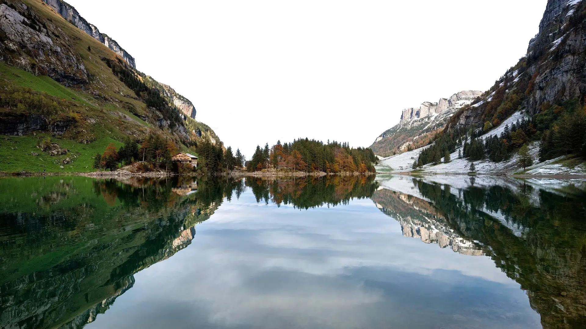 Beautiful Mountain Lake with Reflection