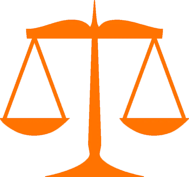 Orange Balance Scale Symbol