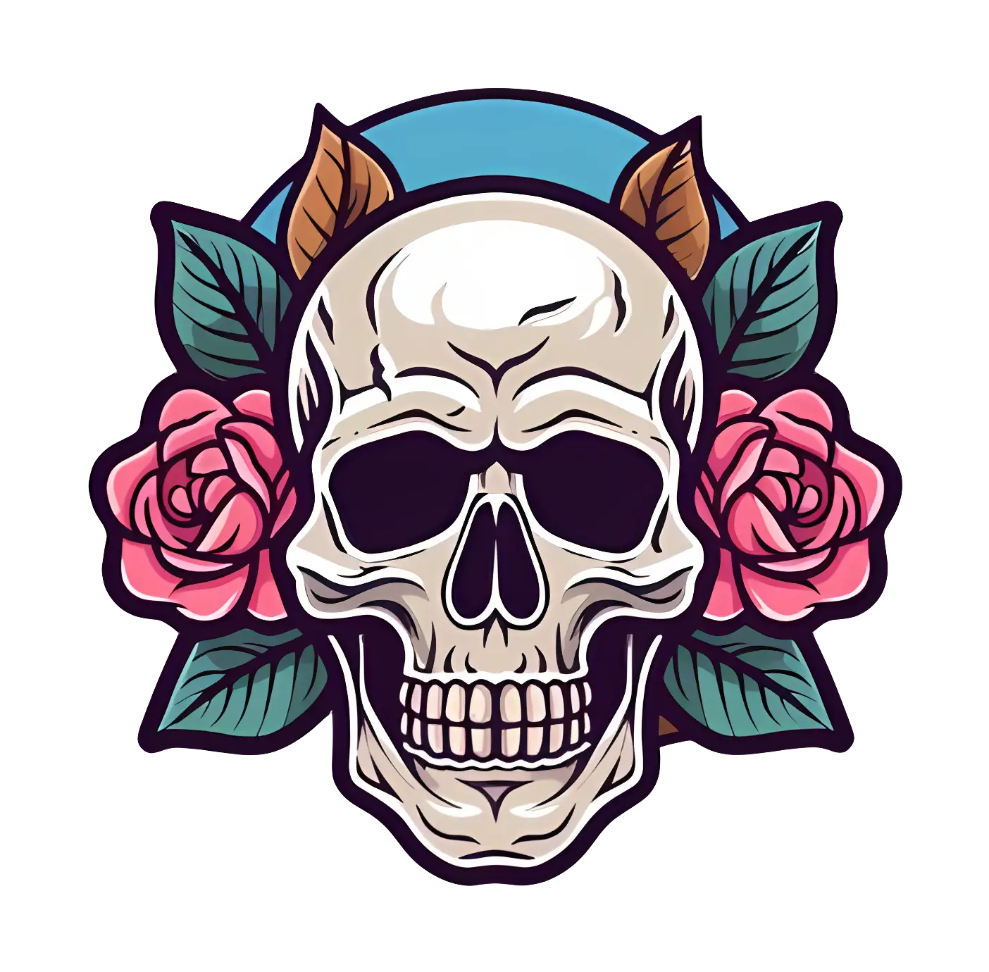 Skull with Roses