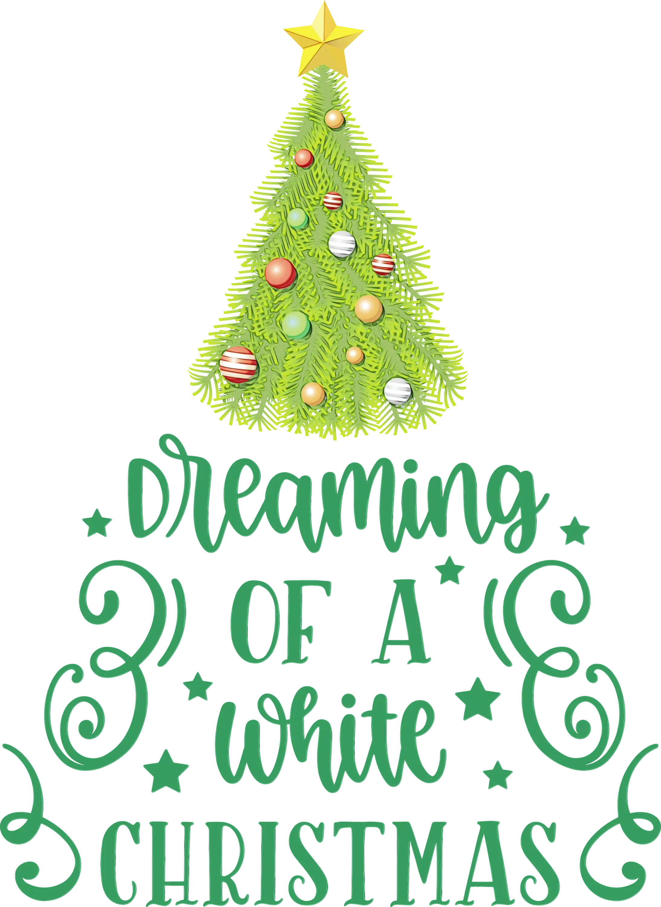 Christmas Tree with Festive Text