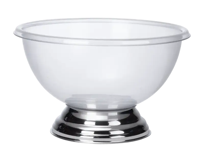 Clear Bowl with Silver Base