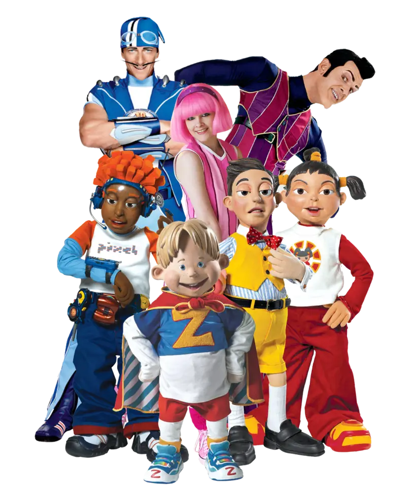 Group of Colorful Characters Posing