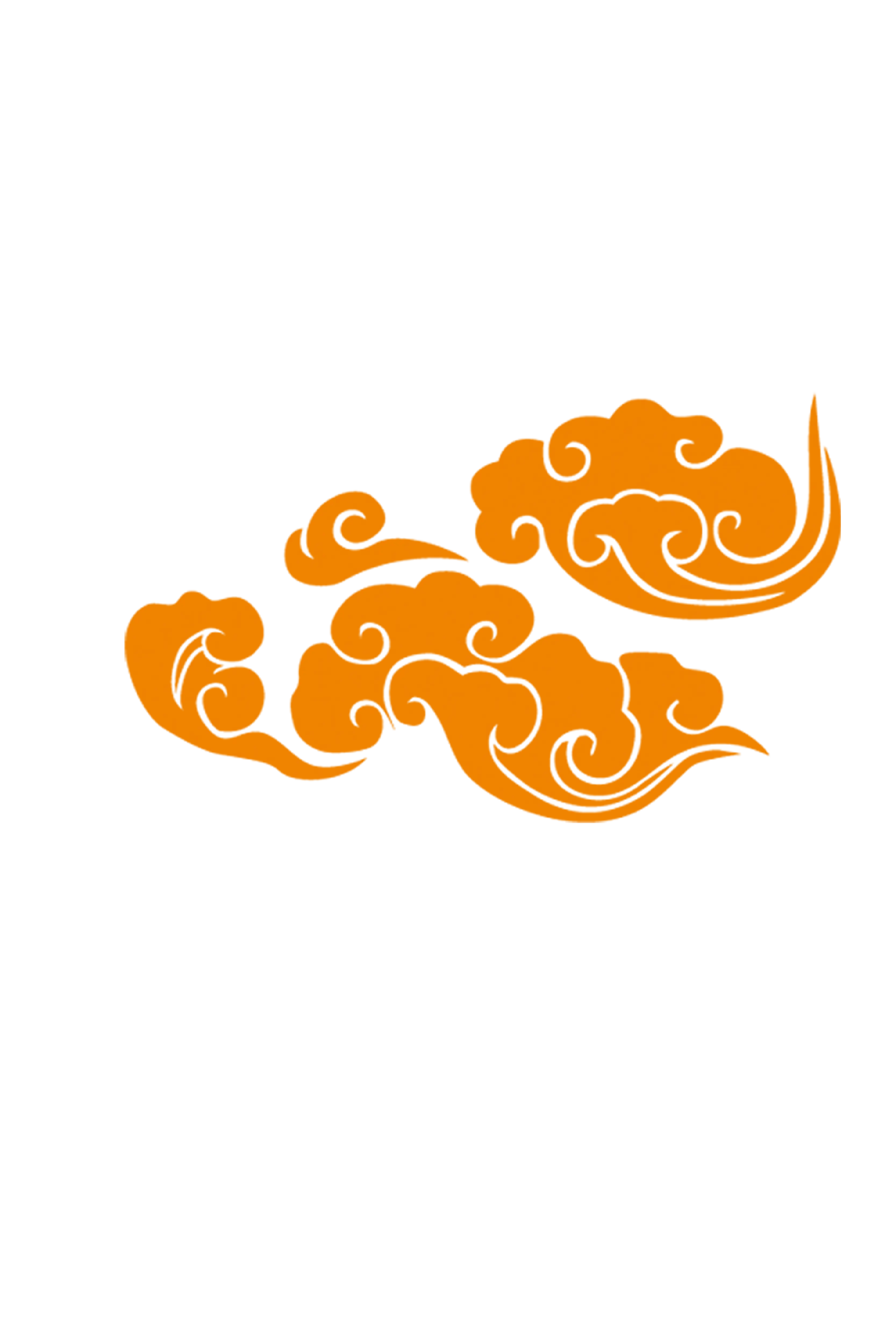 Decorative Orange Clouds Design