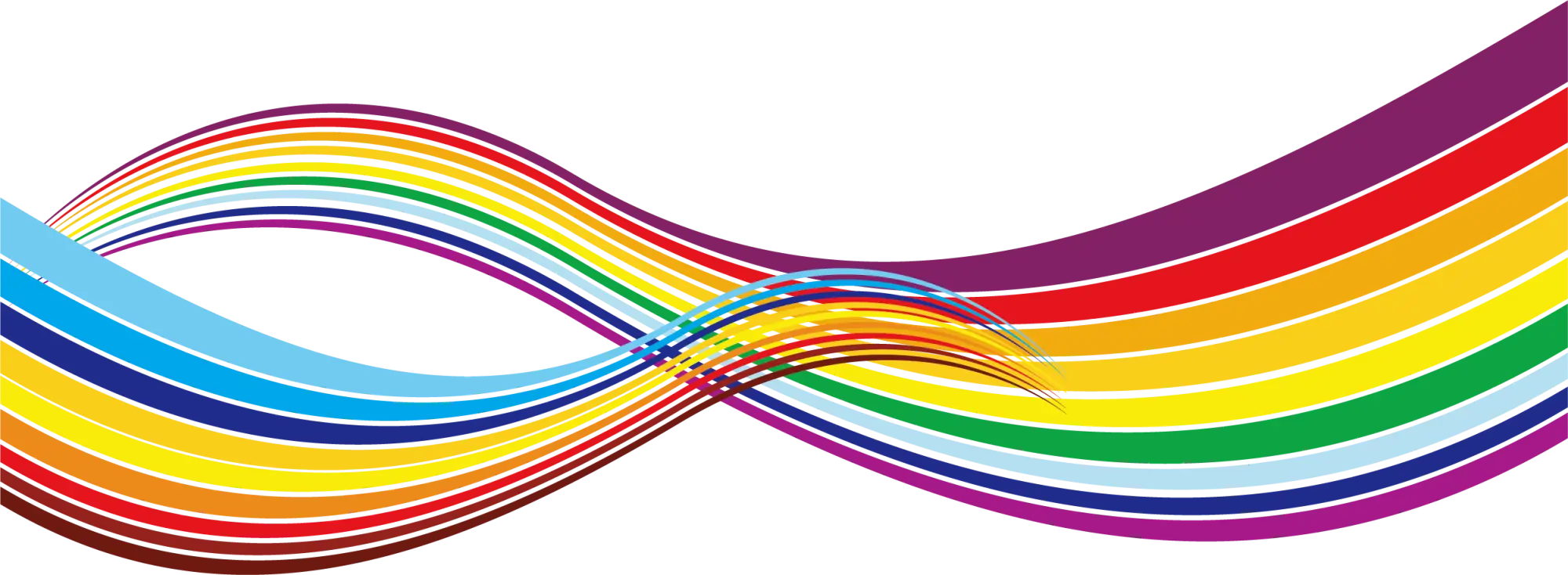 Colorful Abstract Rainbow Wave Illustration