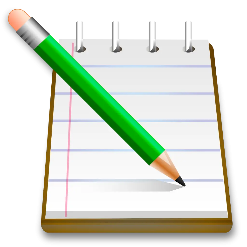 Notepad and Green Pencil