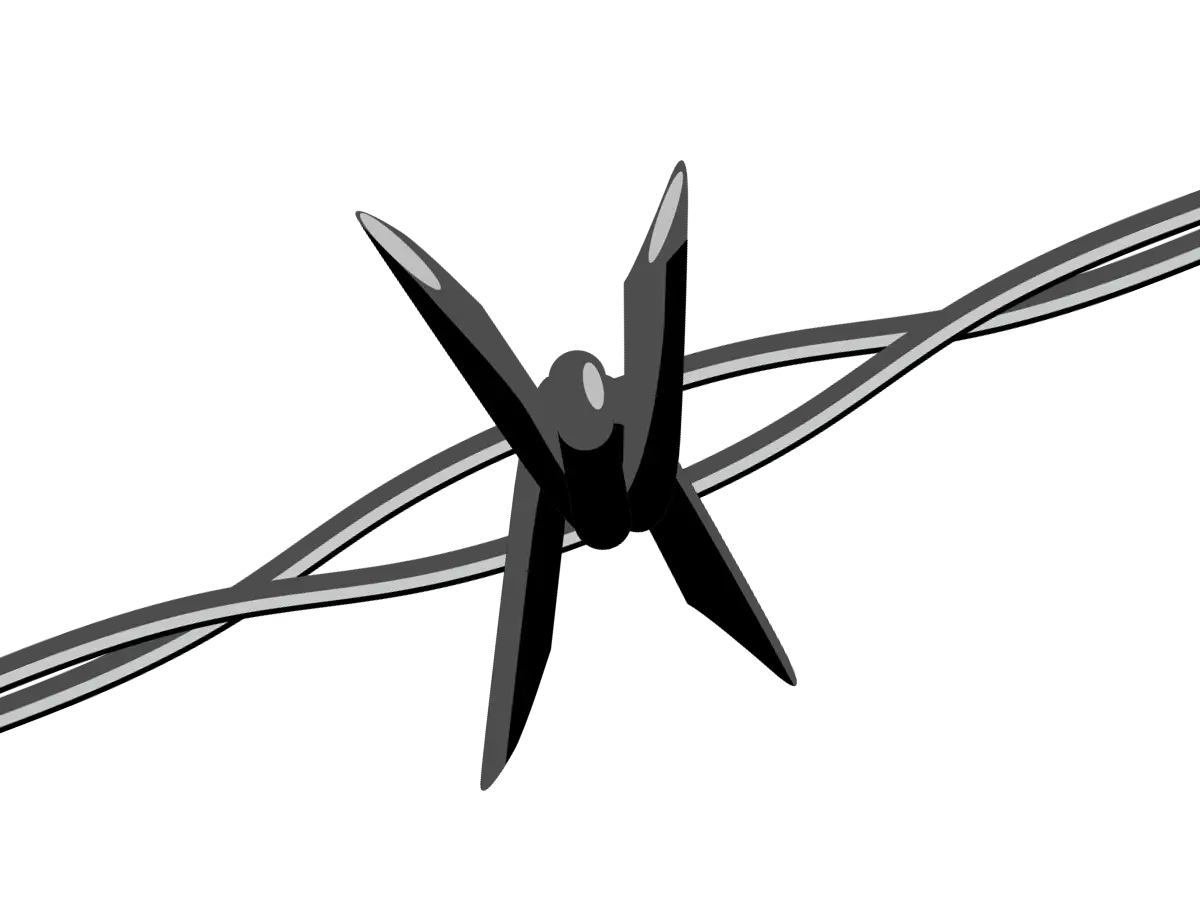 Sharp Barbed Wire for Security